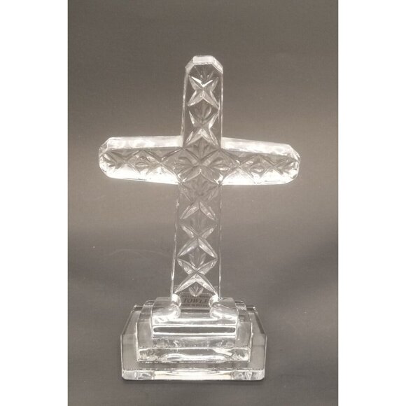 Towle Crystal Cross 24% Leaded Crystal Hand Cut Made in Poland 8.5" - Picture 1 of 8